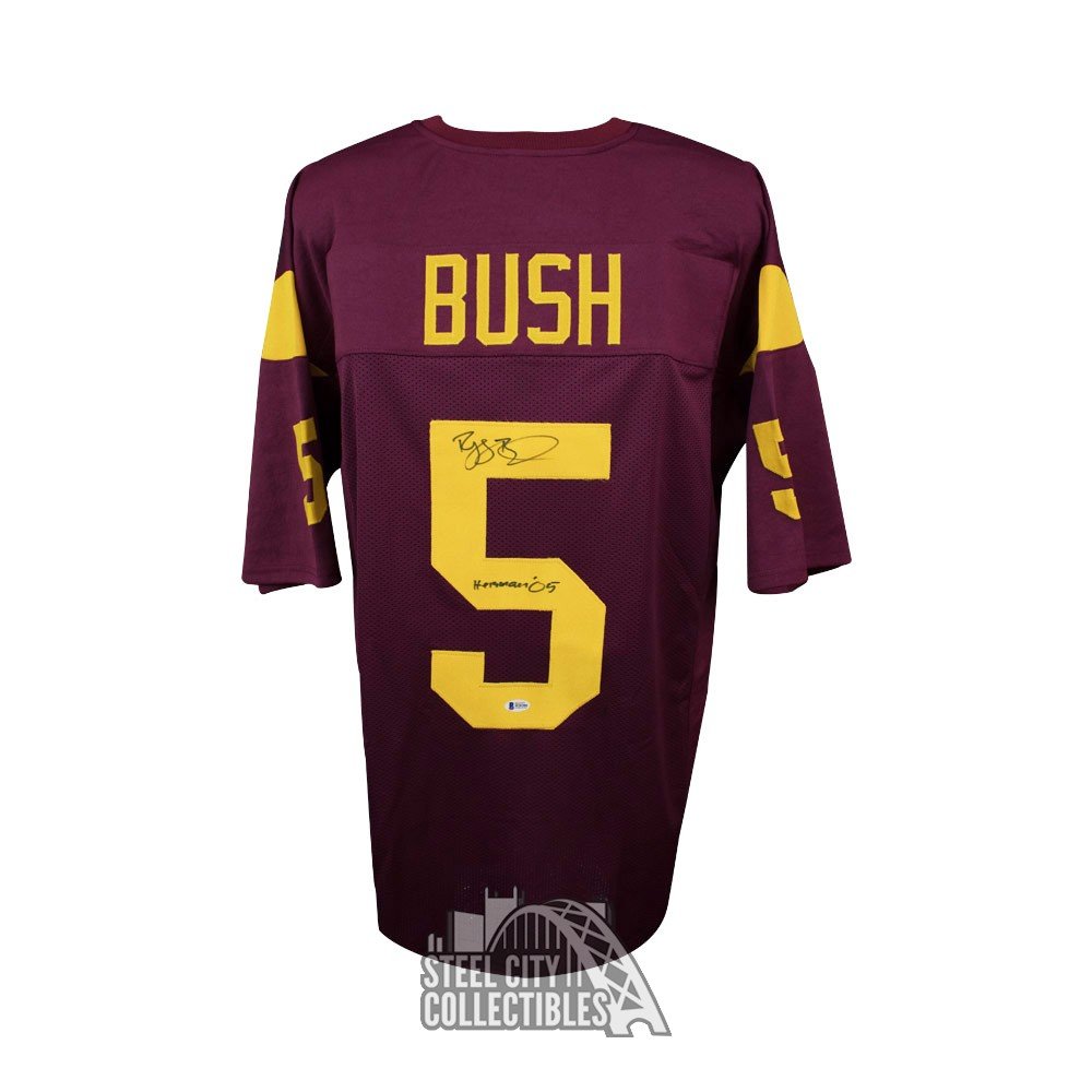 Reggie Bush Autographed USC Custom Football Jersey Heisman