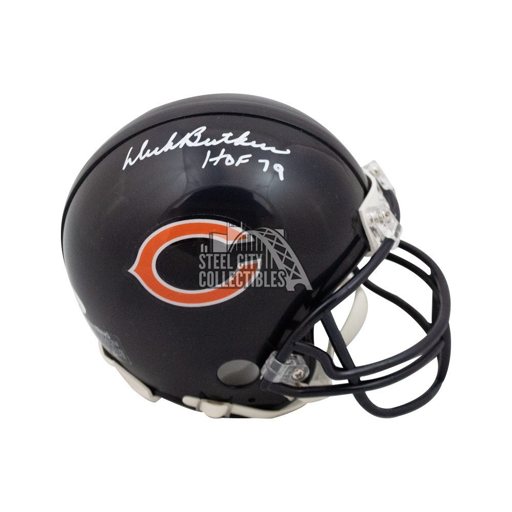 Dick Butkus HOF 79 Autographed Chicago White Custom Football