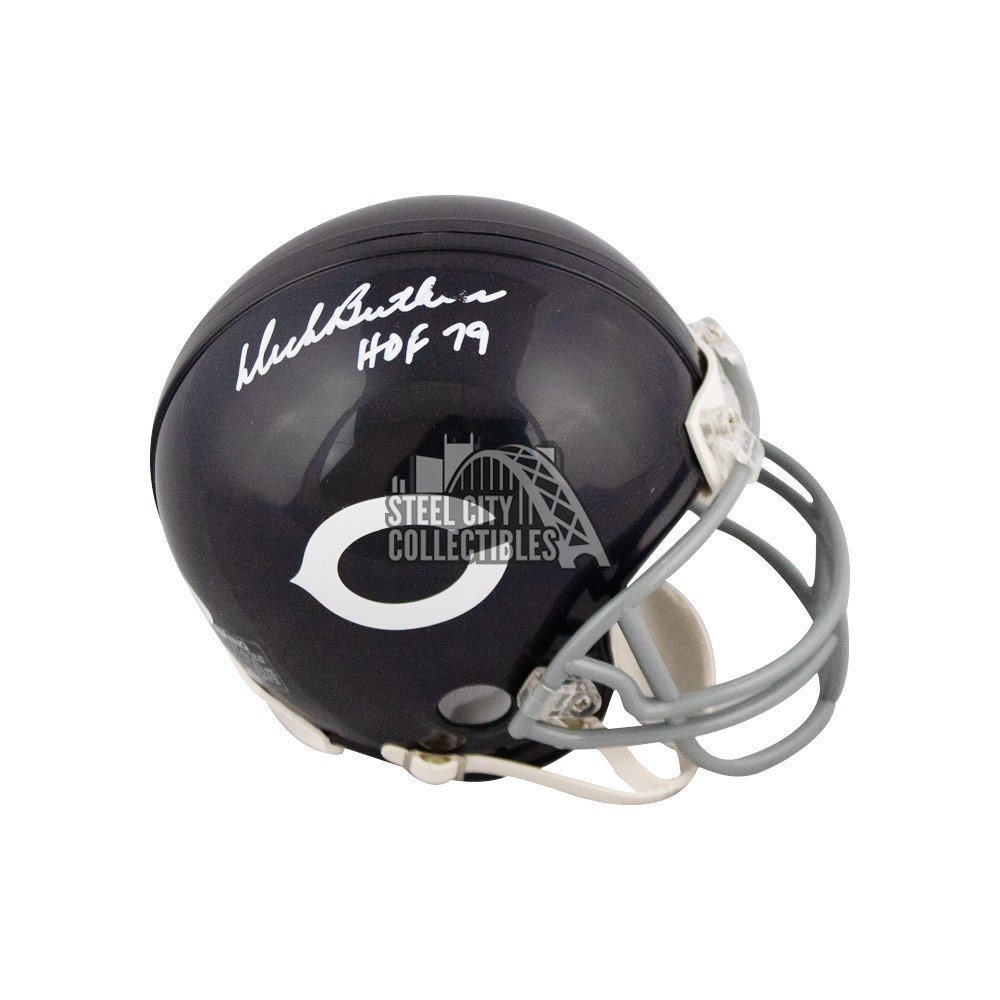 DICK BUTKUS SIGNED BEARS THROWBACK MINI HELMET - JSA COA