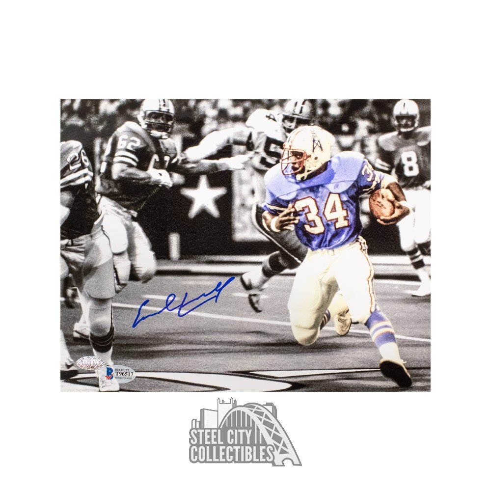 Earl Campbell Autographed Houston Oilers 8x10 Photo - BAS COA (Horizontal)