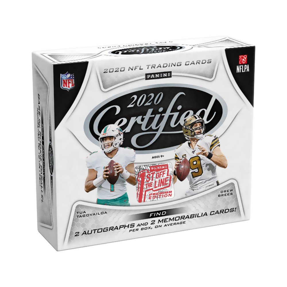 2020 Panini Certified Football Hobby Box 1st Off The Line Steel