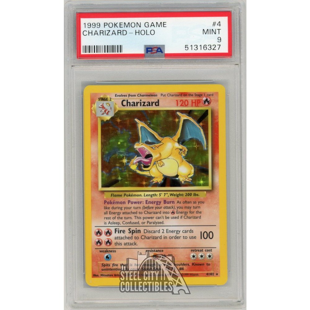 Pokemon Charizard Holo selling PSA 9 MINT