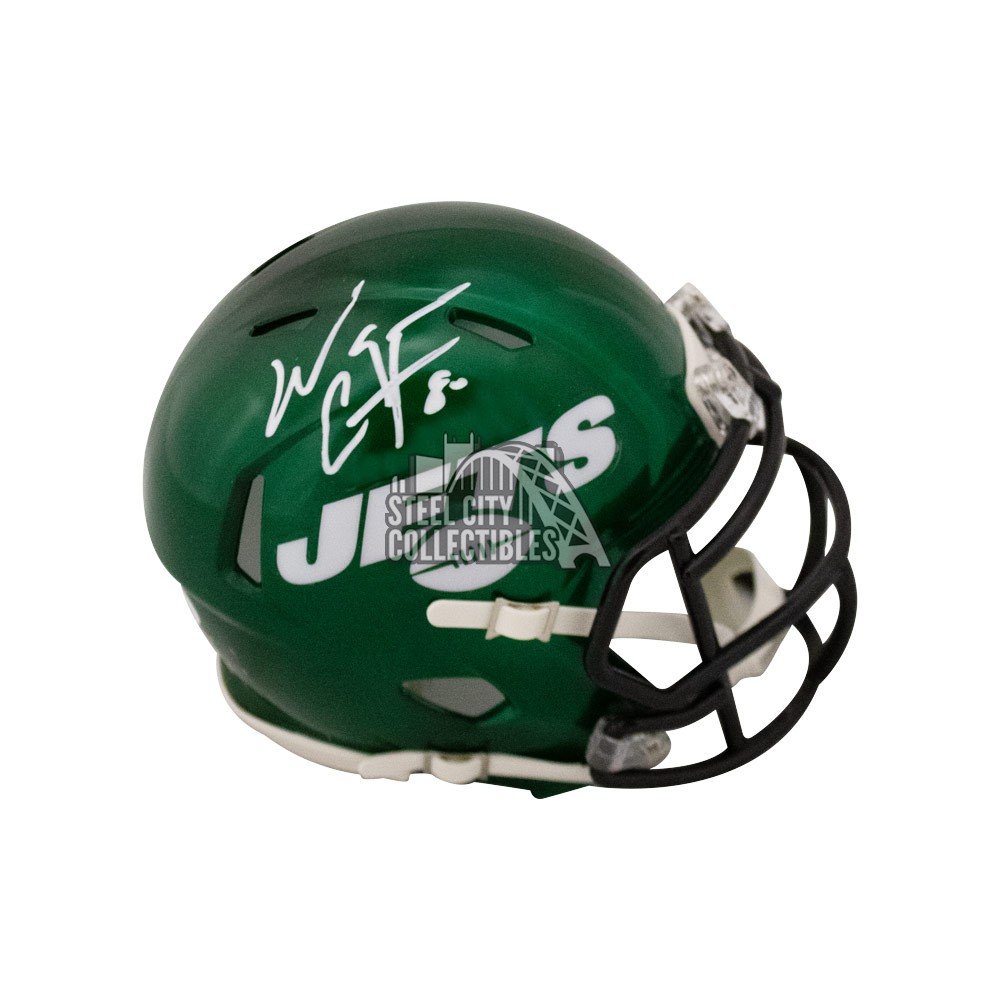 Wayne Chrebet #80 New York Jets SIGNED Ridell Mini Football Helmet STEINER  COA