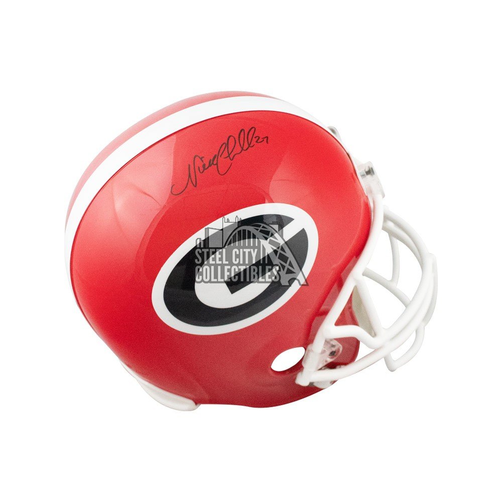 Nick Chubb Signed Georgia Bulldogs Schutt F/S Helmet w/#27 signed in  White-BAS - Prime One Sports