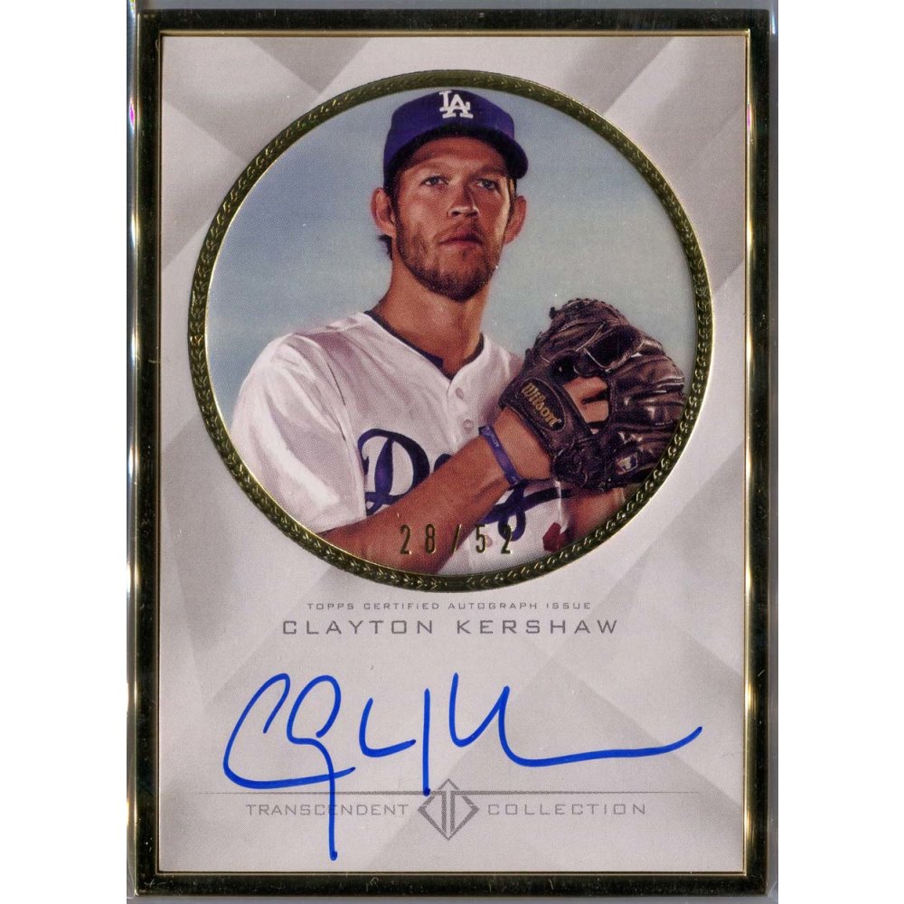 Topps Clayton Kershaw Baseball Original Autographed Sports Trading