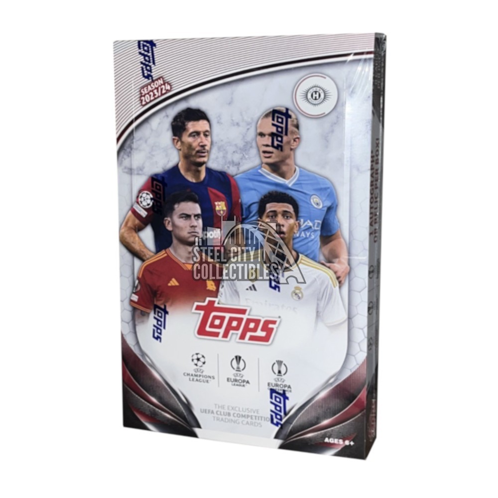 2023-24 Topps UEFA Club Competitions Soccer Hobby 12-Box Case 
