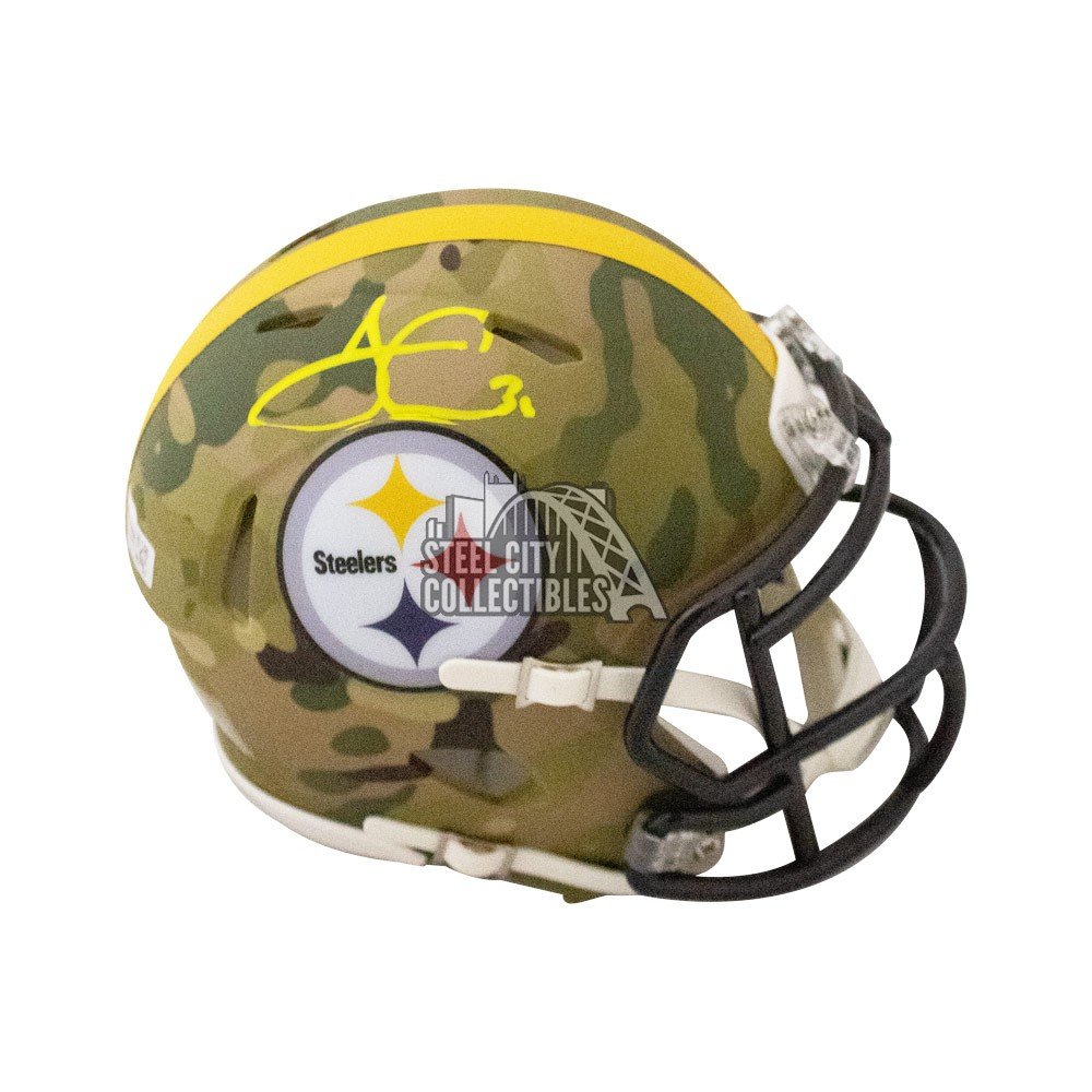 : James Conner Autographed Pittsburgh Steelers Mini Helmet  (Fanatics) - Autographed NFL Mini Helmets : Collectibles & Fine Art