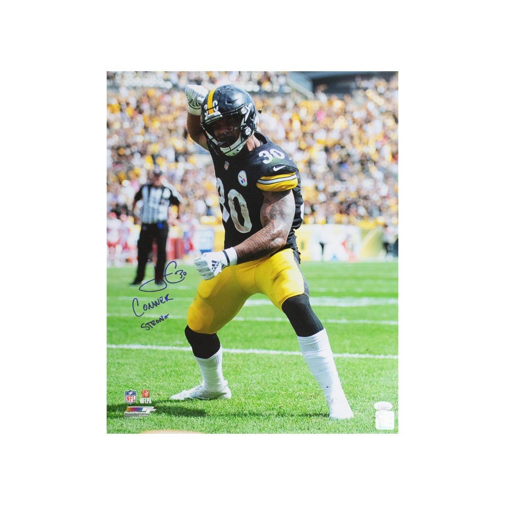 James Conner Conner Strong Autographed Pittsburgh Steelers 16x20 Photo ...