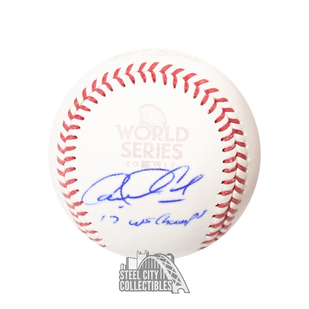 Carlos Correa 17 WS Champs Autographed Official 2017 World Series Baseball  - MLB Hologram