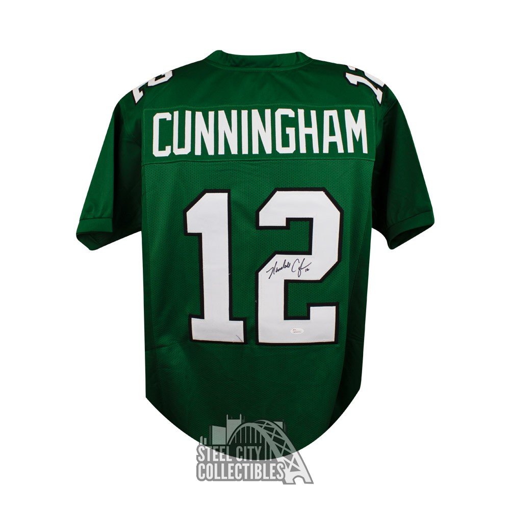 Randall Cunningham Autographed Eagles Custom Green Football Jersey - JSA  COA