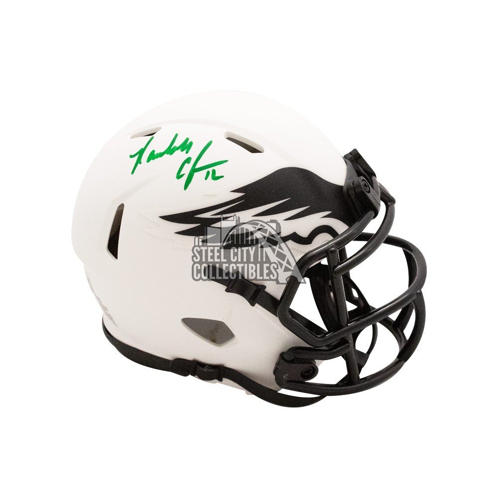 Brian Dawkins Autographed Philadelphia Eagles Flat White Replica Full-Size  Football Helmet - JSA COA