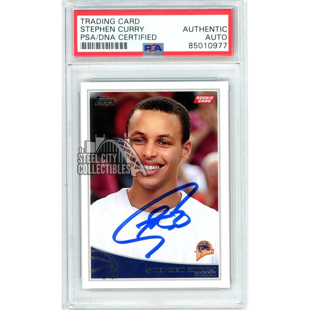 Stephen Curry 2009-10 Topps Autograph Rookie Card #321 PSA/DNA | Steel ...