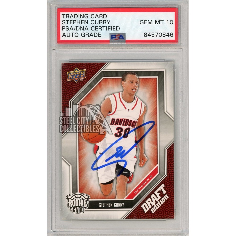 Stephen Curry 2009-10 Upper Deck Draft Edition Autograph Rookie Card #34  PSA/DNA 10
