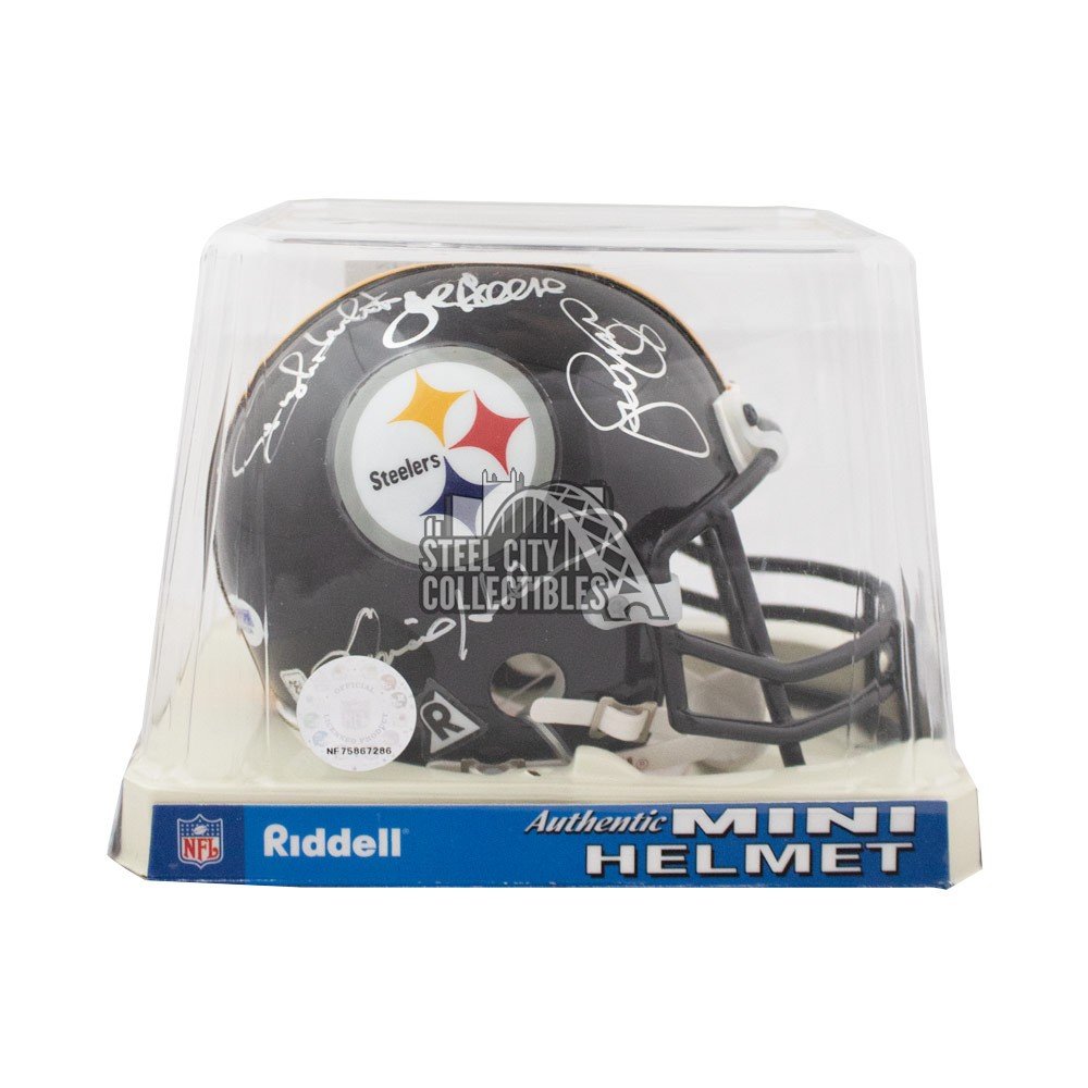 Steel Curtain Autographed Pittsburgh Steelers Authentic Mini Helmet PSA/DNA  LOA