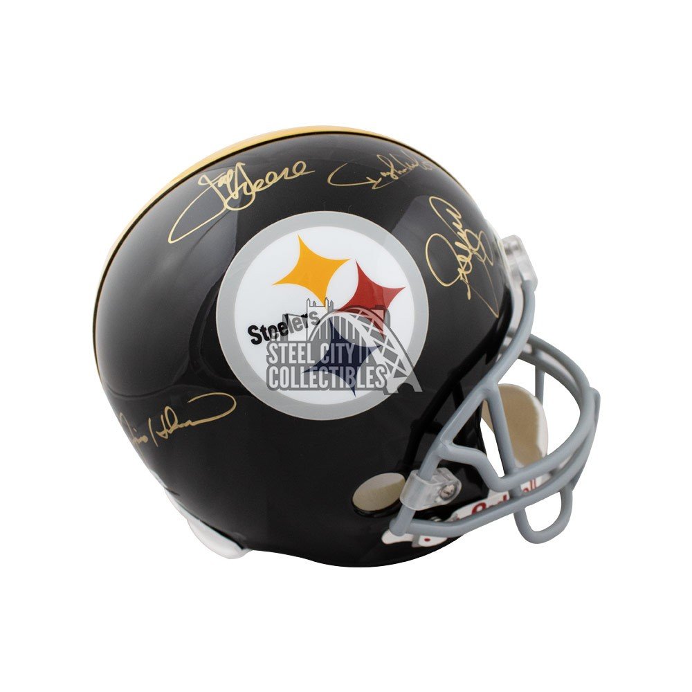 Steel Curtain Autographed Steelers Full-Size Football Helmet Field of  Dreams COA