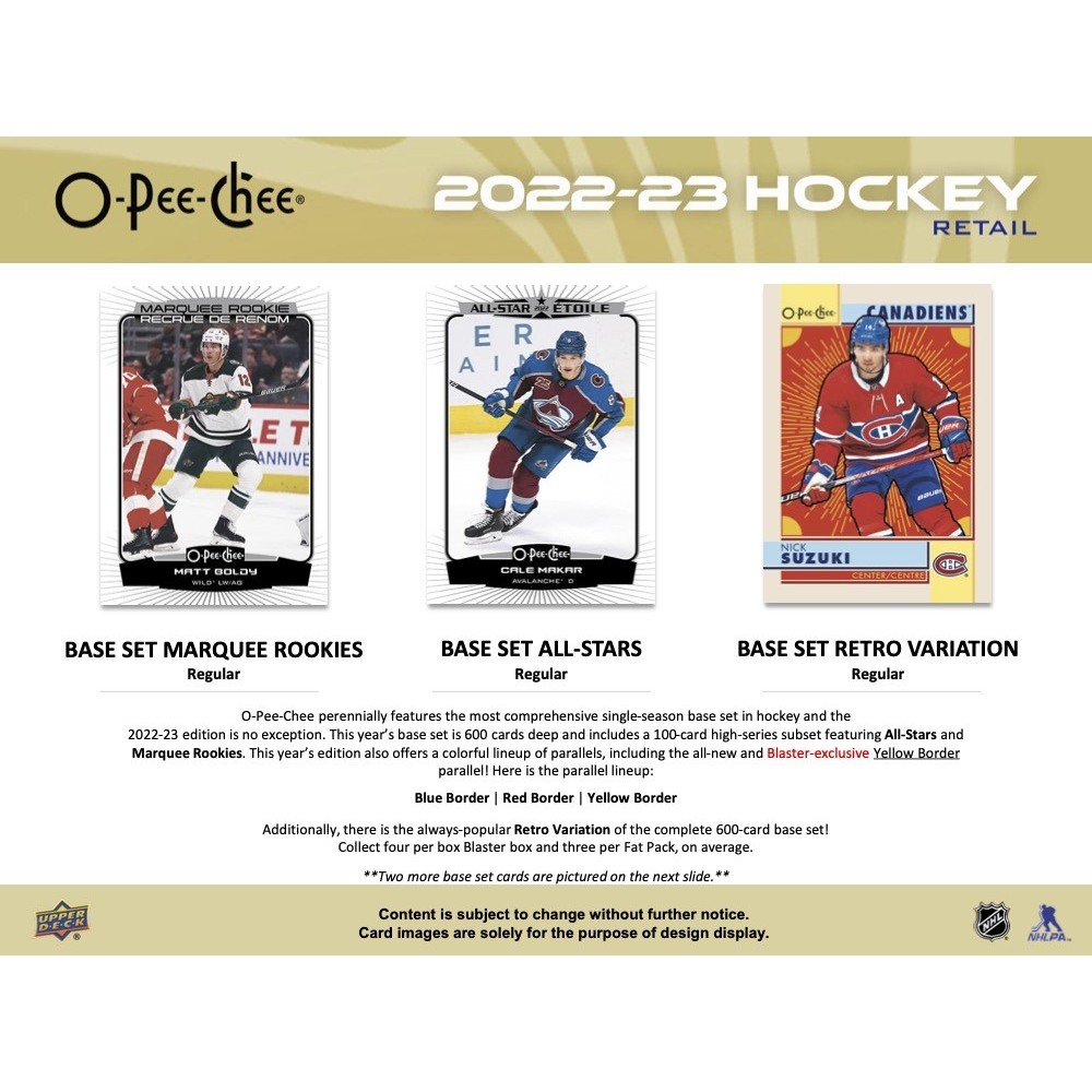 2022-23 Upper Deck O-Pee-Chee Hockey Factory Sealed 10-Pack Blaster Box