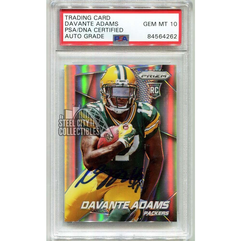 Davante Adams 2014 Panini Prizm Auto Rookie Silver Refractor #281 PSA ...