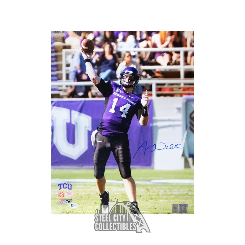 Andy Dalton Autographed TCU Horned Frogs 16x20 Photo - BAS COA