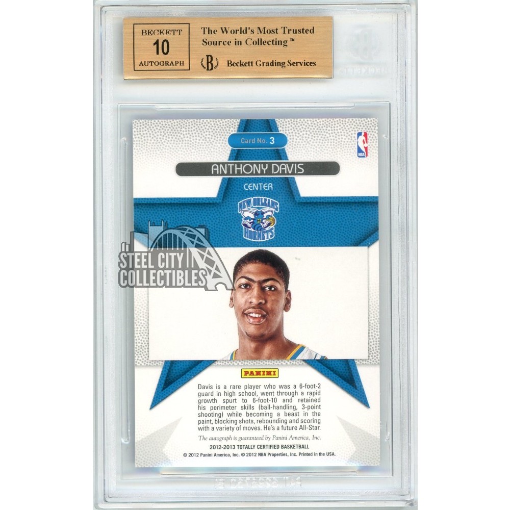 Anthony Davis 2012-13 Panini Totally Certified Blue Autograph