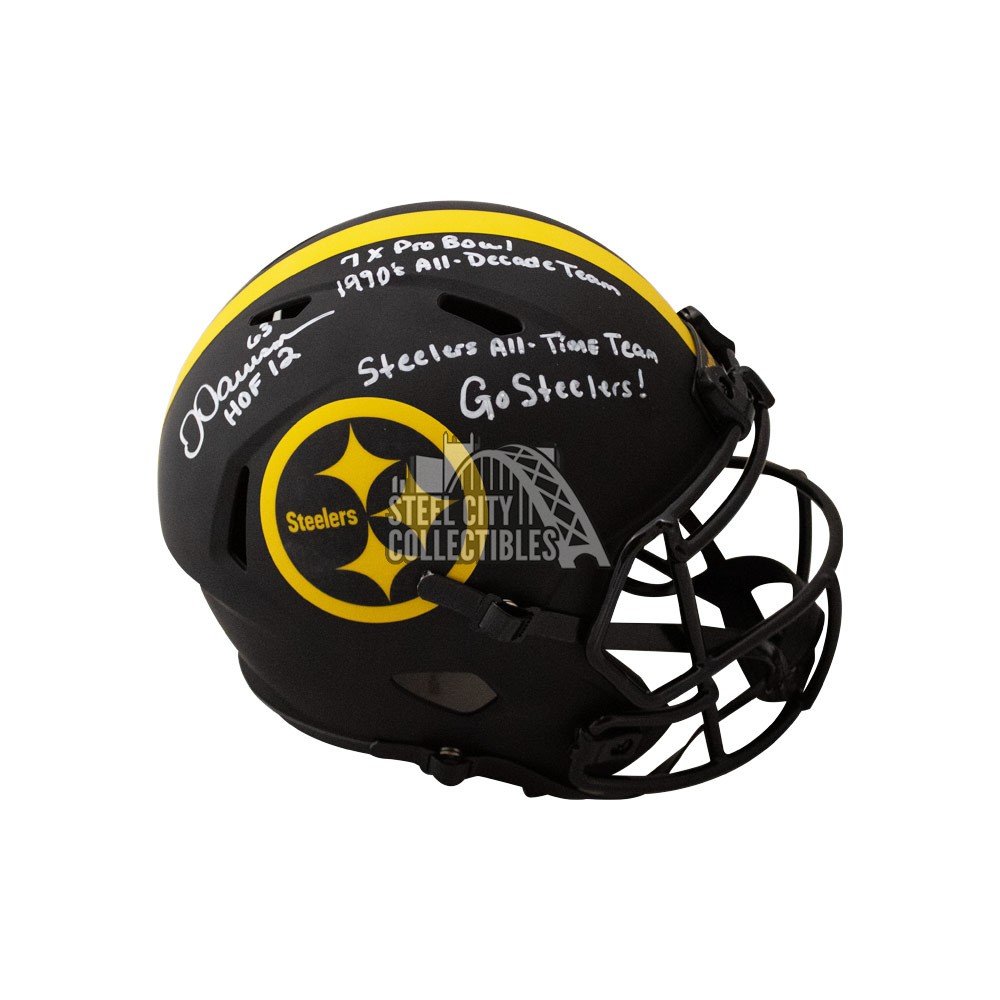 Dermontti Dawson Pittsburgh Steelers Autographed Mini Helmet Beckett  Certified