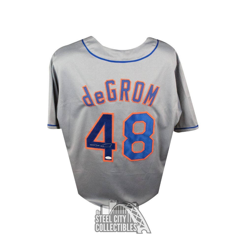 Mets Jacob deGrom Authentic Signed White Nike Jersey Autographed JSA