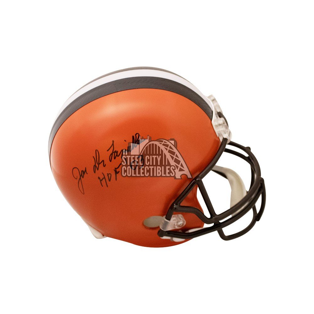 Joe DeLamielleure HOF 03 Autographed Browns Replica Full-Size Football  Helmet - JSA COA