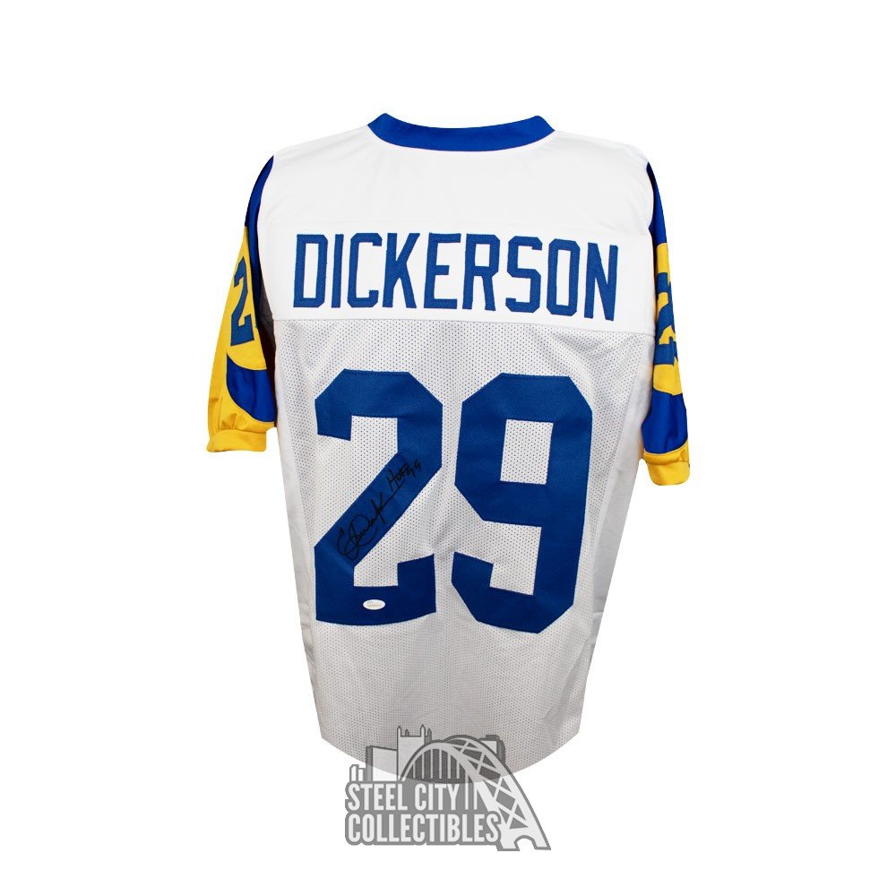 Eric Dickerson Autographed LA Rams Custom Jersey