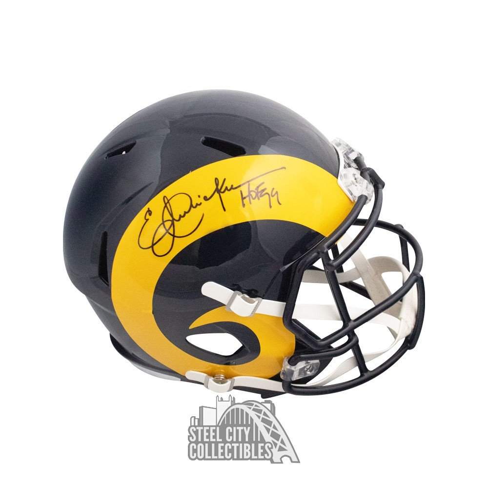 Eric Dickerson Autographed Rams AMP Full-Size Football Helmet JSA