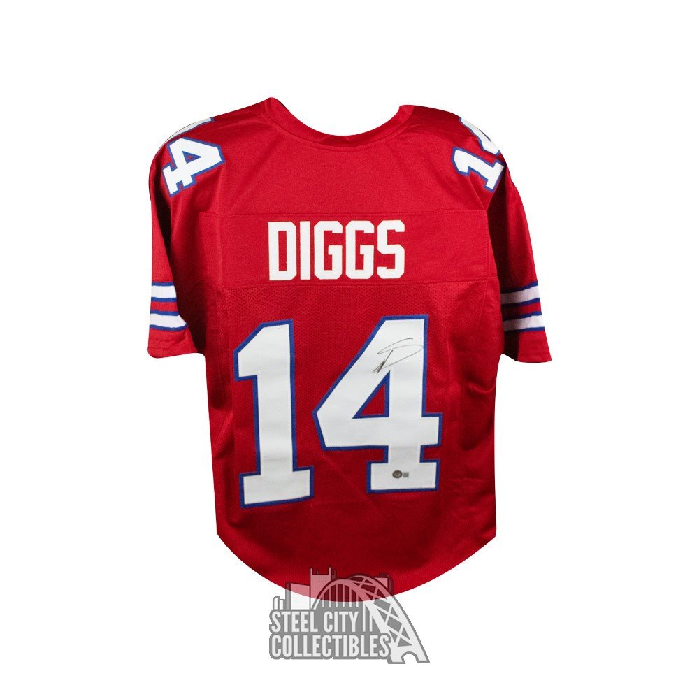 Stefon Diggs Autographed Buffalo Custom Red Football Jersey - BAS