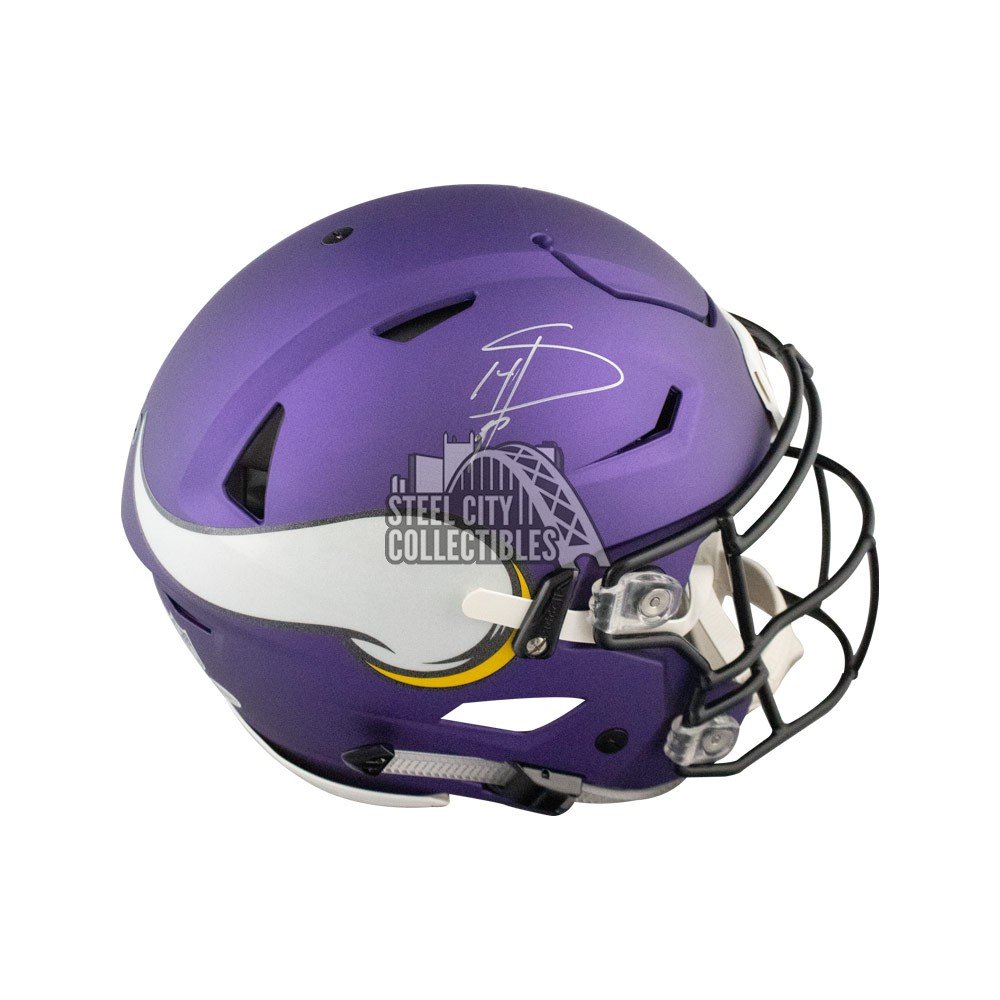 2022 MINNESOTA VIKINGS TEAM SIGNED FLASH FULL SIZE FOOTBALL HELMET