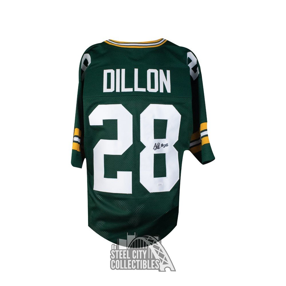 AJ Dillon Autographed Green Bay Packers Custom Football Jersey - JSA COA