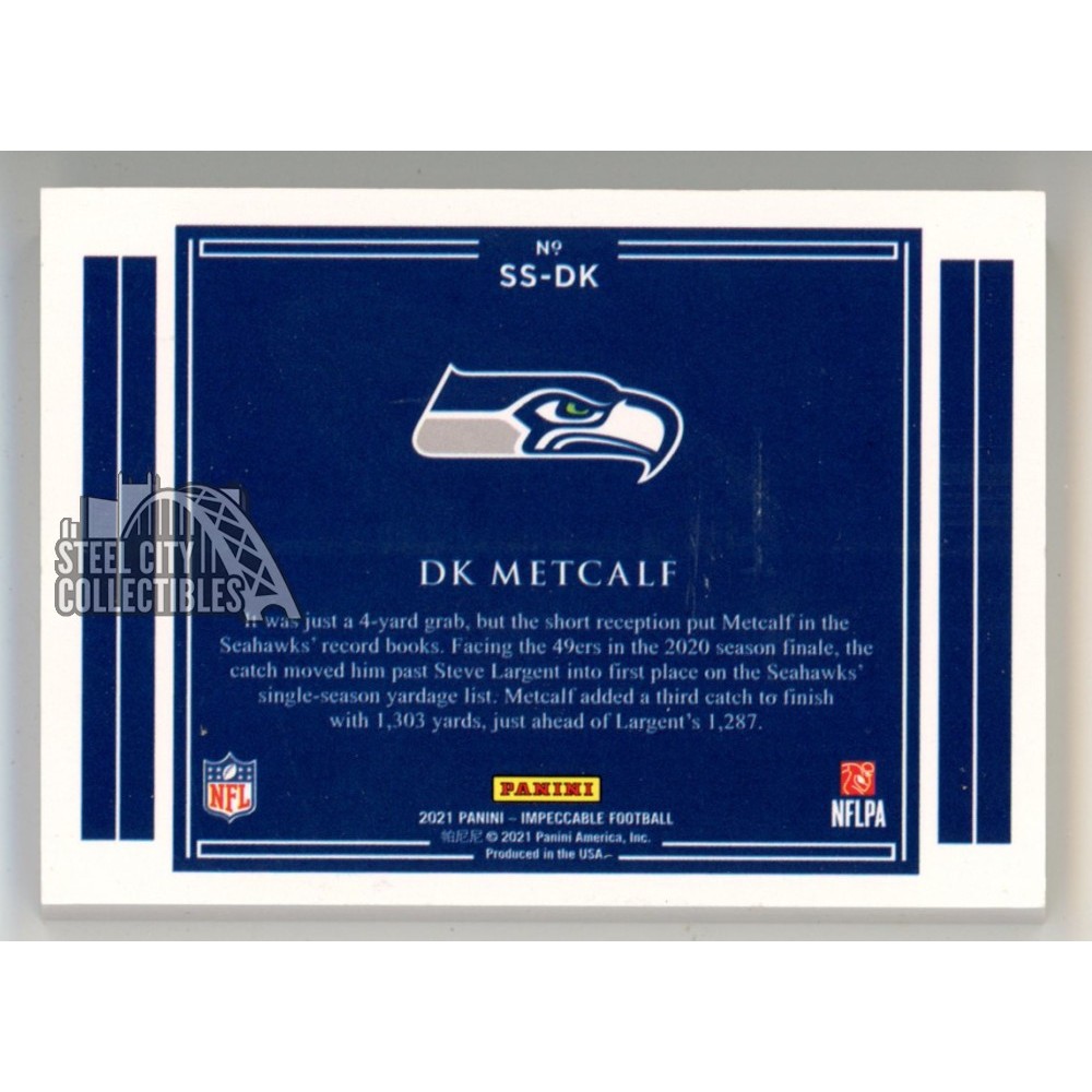 2021 DK Metcalf Elite #'d 4/10 Silver Super outlets Rare SP