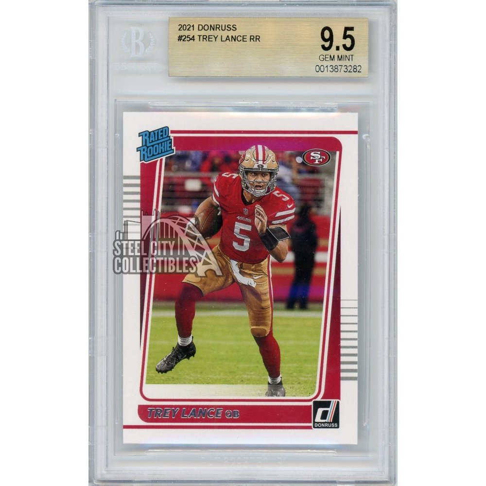 Trey Lance 2021 Panini Donruss Football Rookie Card #254 BGS 9.5 Gem Mint