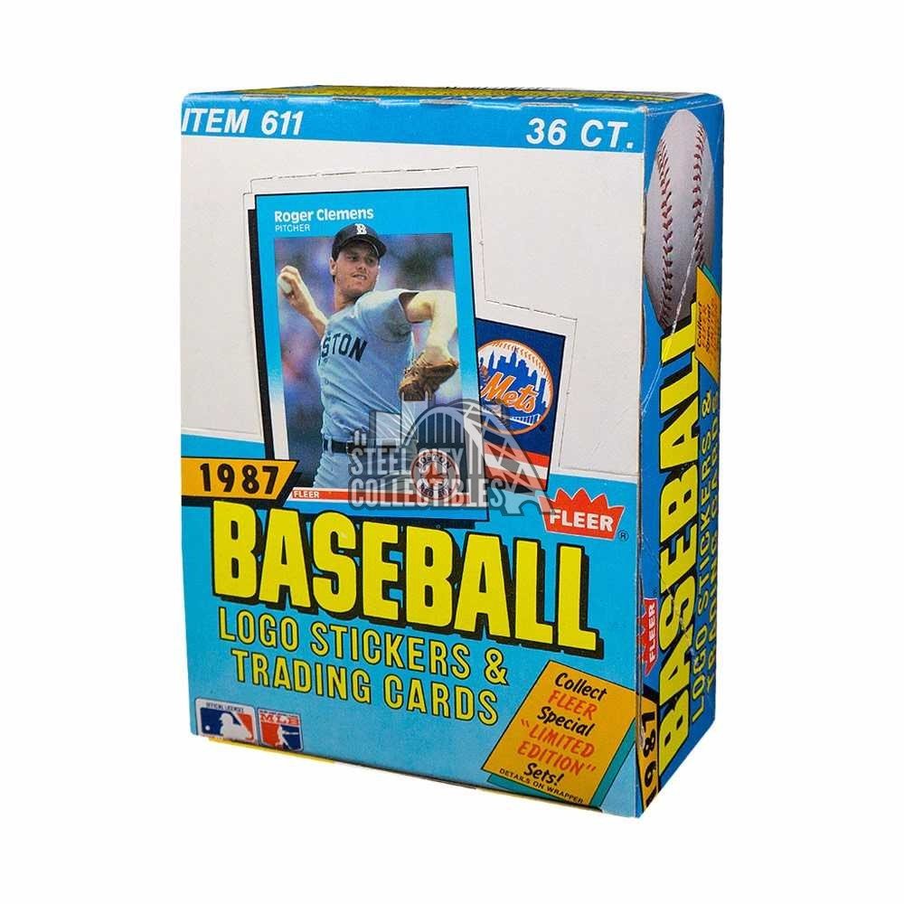 1987 Fleer Baseball Card Wax Box sale 36 Unopened Packs