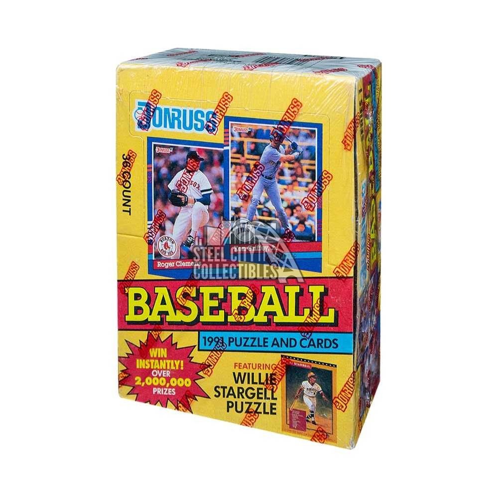 1991 Donruss Series 1 Baseball Wax Box Steel City