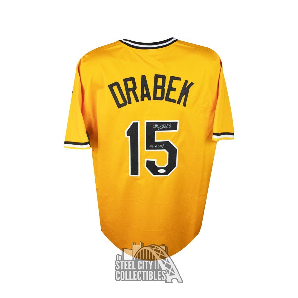 Doug Drabek 90 NL CY Autographed Pittsburgh Custom Gold Baseball Jersey -  JSA COA