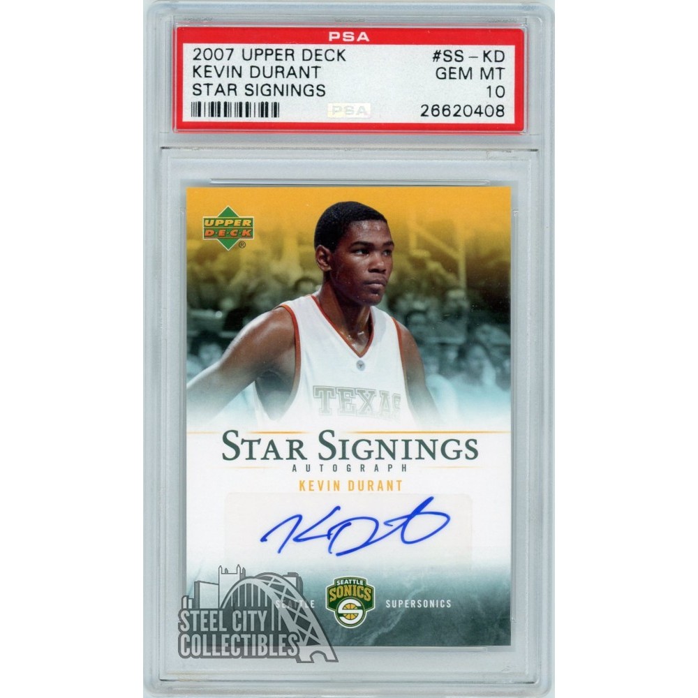 Kevin Durant 2007-08 Upper Deck Star Signings Rookie Autograph PSA
