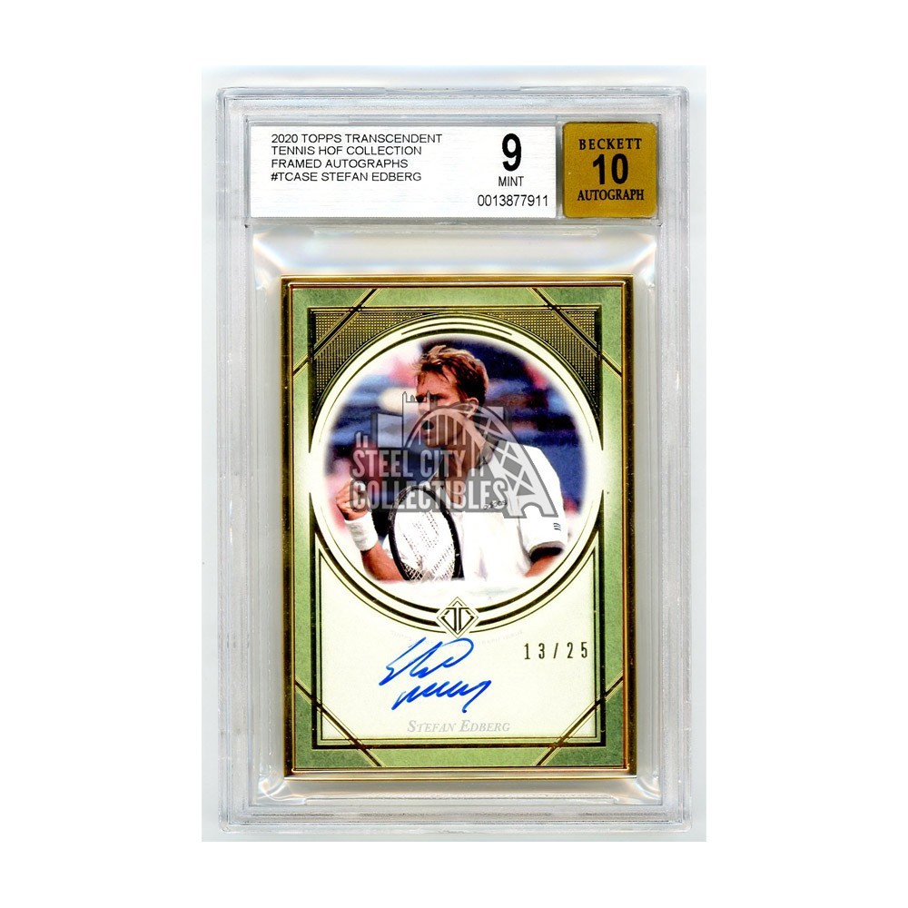 Stefan Edberg 2020 Topps Transcendent Tennis Autograph Card /25 BGS 9 ...