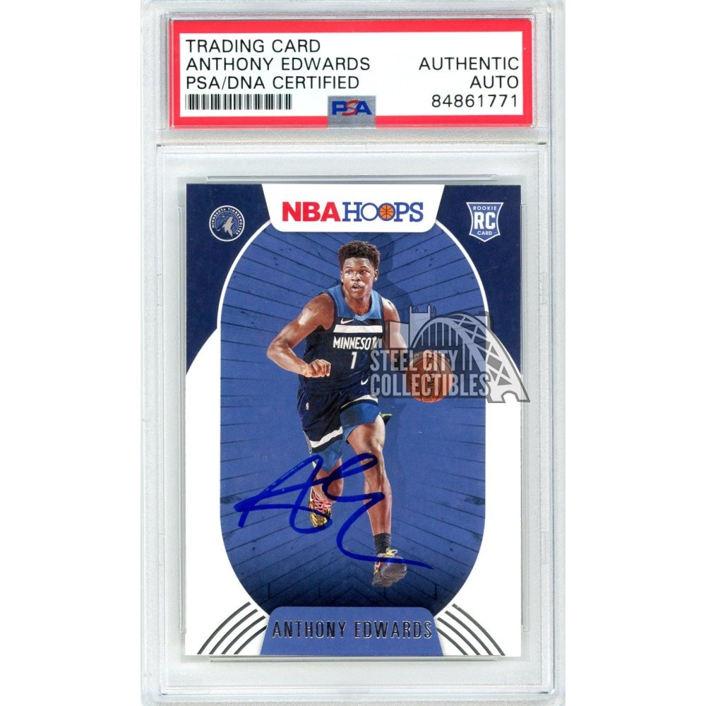 Anthony Edwards 2020-21 Panini Hoops Autograph Rookie Card #216