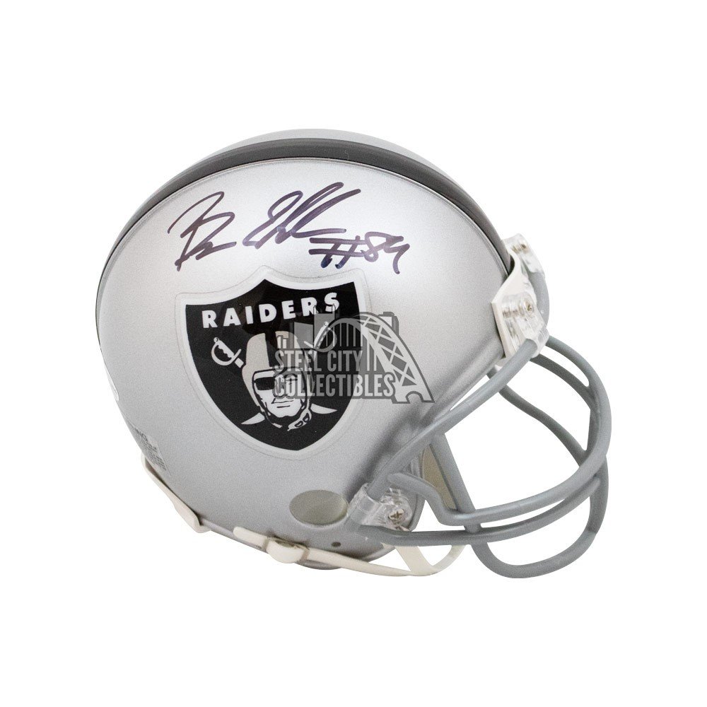 Bryan Edwards Signed Oakland Raiders Mini Replica Football Helmet (JSA — RSA