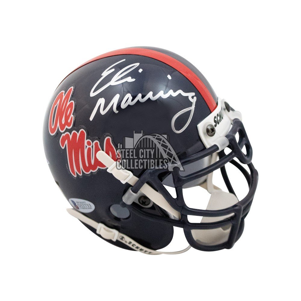 Eli Manning Autographed New York Giants Flash Mini Football Helmet -  Fanatics (White Ink)