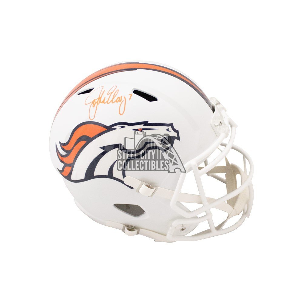 John Elway // Autographed Broncos Replica Football Helmet