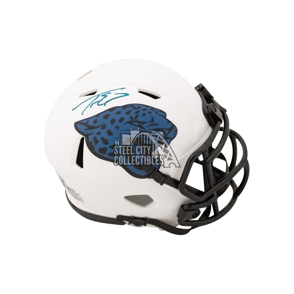 Travis Etienne Autographed Jacksonville Jaguars Flash Mini Football Helmet  - BAS