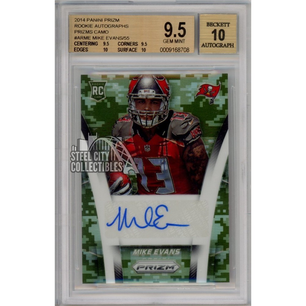 Mike sale Evans signed rookie card