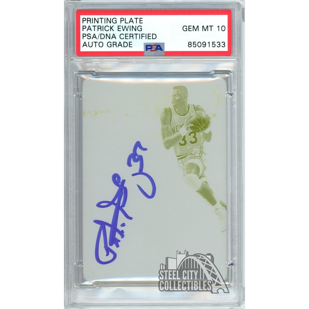 Patrick Ewing 2016-17 Panini Noir Autograph Printing Plate 1/1 #27 PSA ...