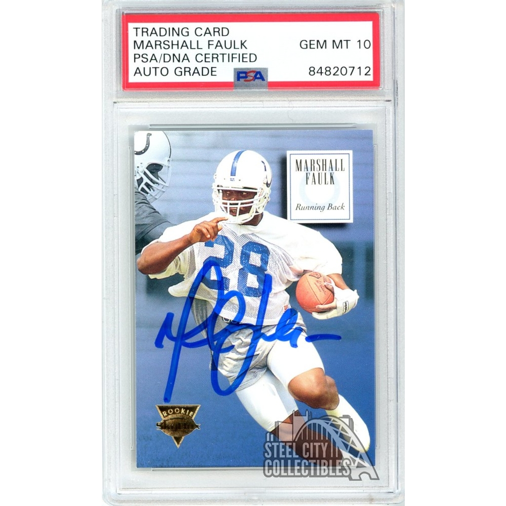 Marshall Faulk Indianapolis Colts Autographed 1994 Upper Deck SP #3 Beckett Fanatics Witnessed Authenticated 10 Rookie Card with HOF 20XI