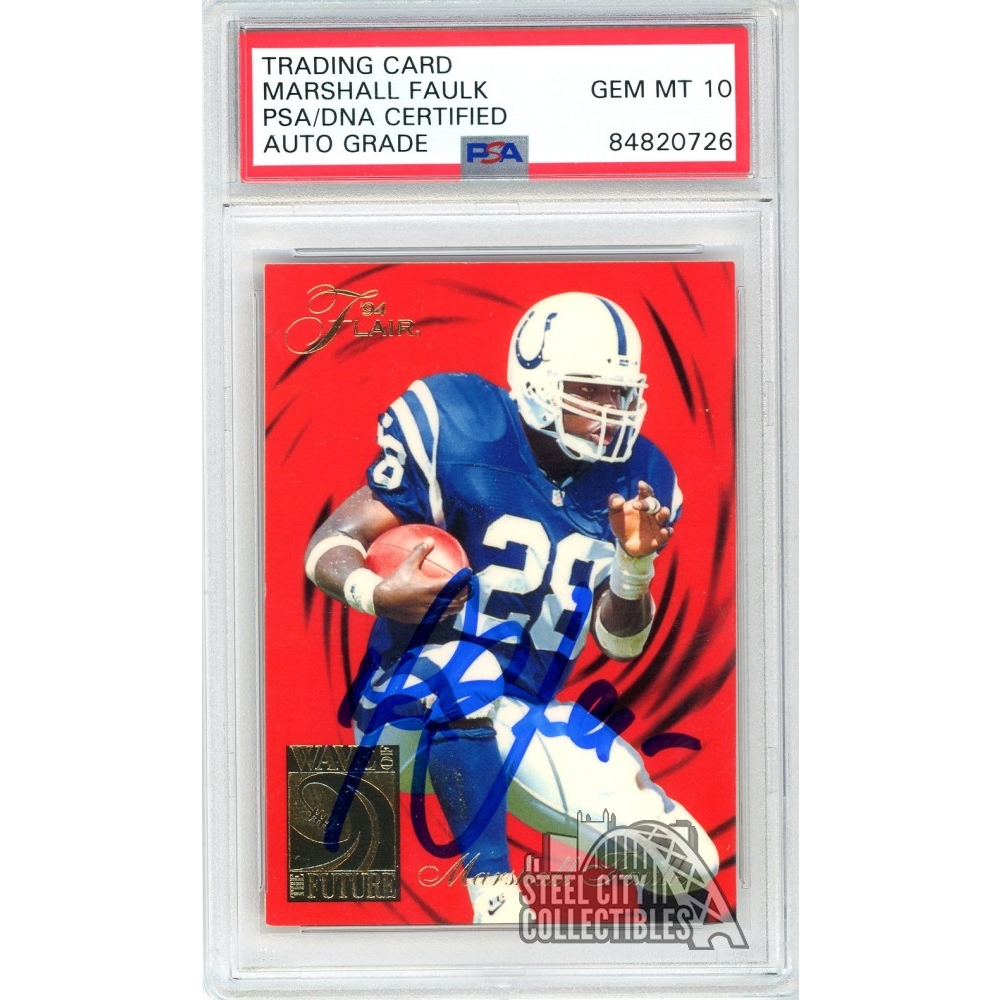 Marshall Faulk Autographed Signed 1994 Skybox Autograph Rookie Card #158  PSA/DNA