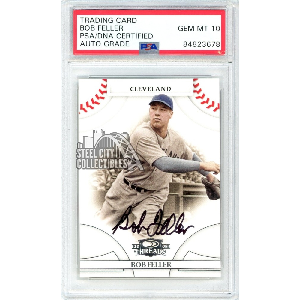 Bob Feller Autographed Story Card