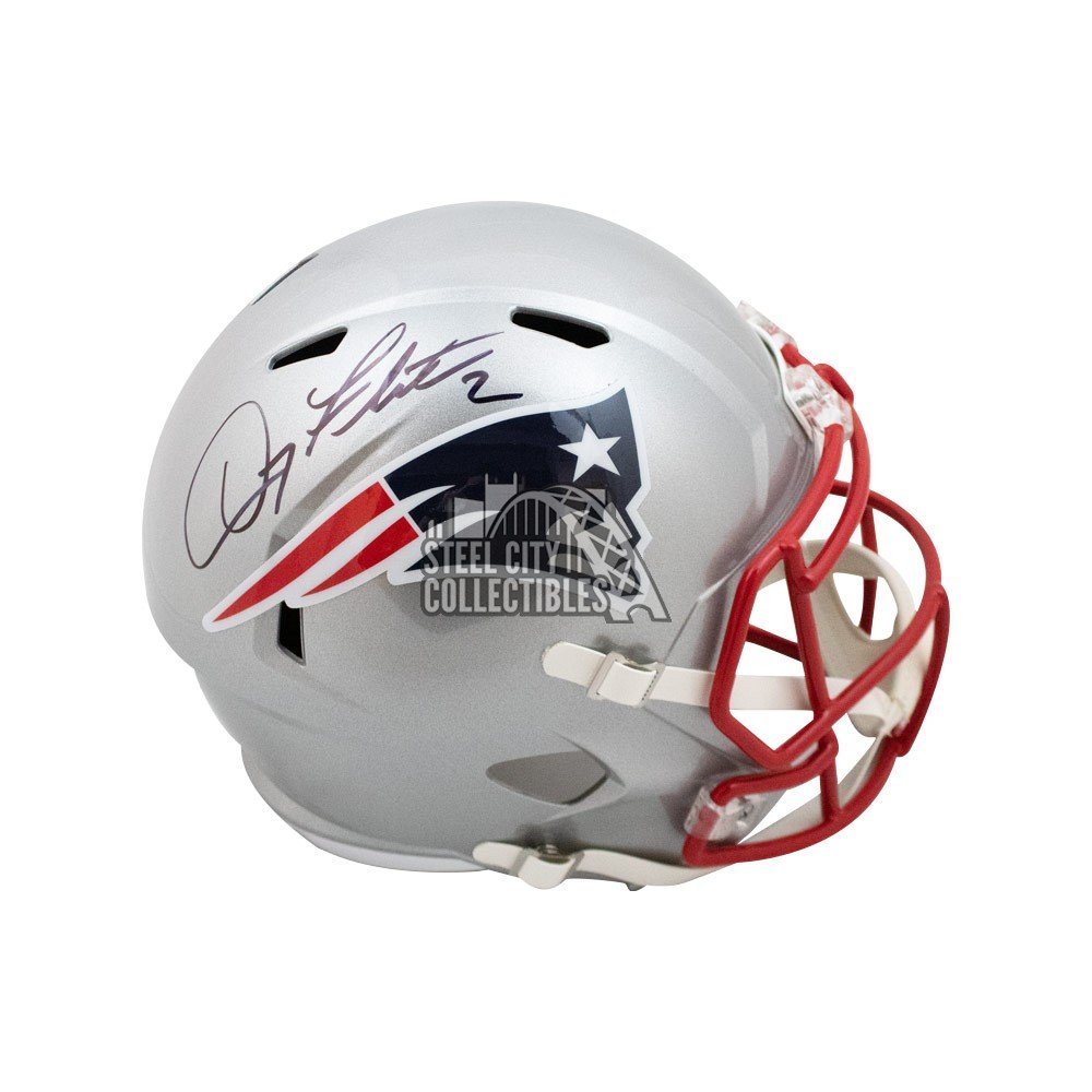 Doug Flutie Autographed New England Patriots Speed Replica Full-Size  Football Helmet - BAS COA