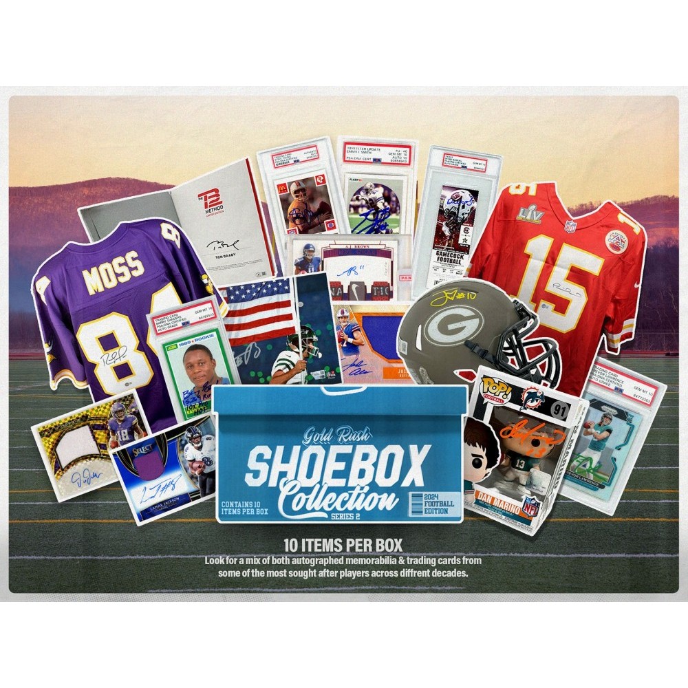 2024 Gold Rush Shoebox Collection Football Edition Series 2 Box Steel City Collectibles